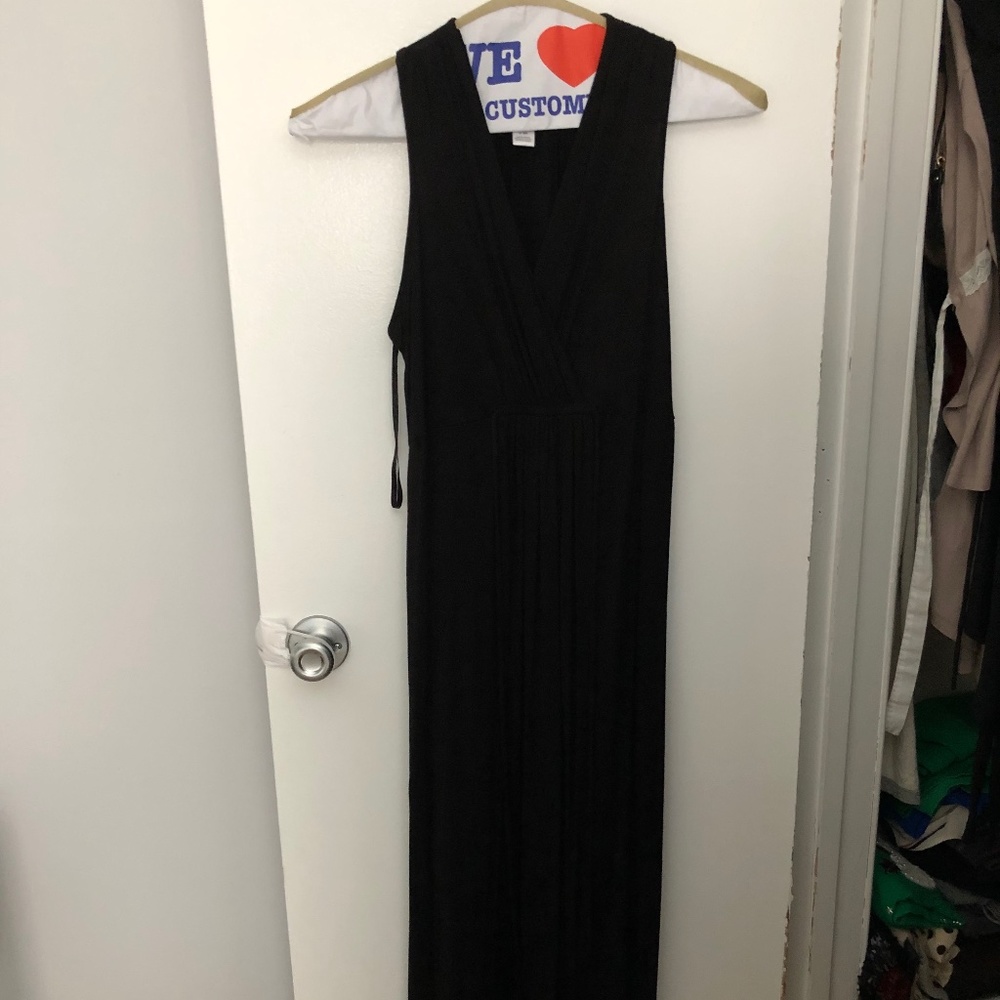 Motherhood maternity black maxi dress